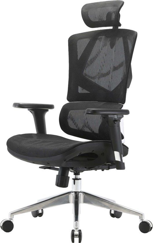 SIHOO Ergonomic Office Chair - Mesh Black - Adjustable Armrests & Backrest