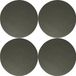 Wicotex Sets de table Uni - 4x - gris foncé - rond 38 cm