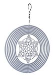 Nature's Melody Cosmo Mandala Wind Chime - Silver - Approx. 8 inch/20 cm