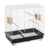 Ferplast Vogelkooi SONIA LARGE Vogelkooi grote vogelvolière, Papegaaien, Parkieten, Papegaaien, van Metaal, Inclusief Accessoires Roterende Voerbakken Zitstokken 72 x 44 x h 75.5 cm.
