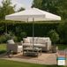 Elios Parasols Parasol droit rectangulaire 3x2 en aluminium – Tissu anti-UVA-UVB – Structure 100% aluminium – Hauteur mât 251 cm – Inclinable