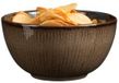 Mica Decorations Serveer/chips schaaltje Nusa - bruin - 12 x 7 cm - keramiek