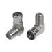 Seki 10 x F-stekker Quick naar F-bus hoek adapter coaxiale SAT-tv-antennes connector voor RG6 RG59 kabel metaal 10 stuks
