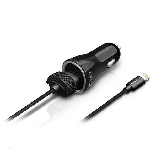 Macally 12W car charger w. Lightning cable for iPad iPhone and iPod