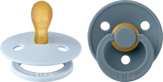 BIBS Colour Fopspeen - Symmetrisch - Maat 2 - Baby Blue/Petrol - Duopack