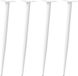 Pieds de table console Icecat, forme conique, 4 pièces, 72-73 cm, acier, blanc