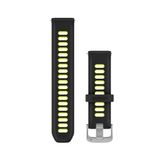 Garmin Bracelet de Montre Officiel Quick-Release, Silicone, Noir/Jaune