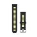 Garmin Bracelet de Montre Officiel Quick-Release, Silicone, Noir/Jaune