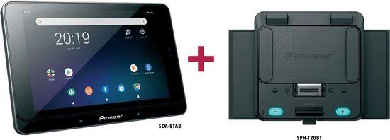 Pioneer SPH-8TAB-BT - Tablet autoradio met bluetooth - Dubbel din - Zwart