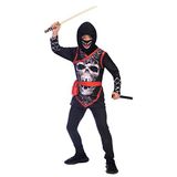 Amscan Kostuum Ninja Polyester Zwart/rood 5-delig