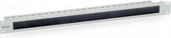 Digital data communications Equip 19" kabeldoorvoer 1HE met borstelinzetstuk lichtgrijs