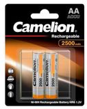 AA, Mignon, LR6, NiMH-accu met een capaciteit tot 2500mAh, verpakt in een blisterverpakking van 2 stuks, inclusief opbergdoos