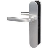 Logio Poignée De Porte Intérieure - Vachette - Gris Argent - Bec De Cane - 195 Mm
