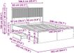 vidaXL Bedframe met opbergruimte en hoofdbord Wit 160 x 200 cm