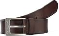 Tom Tailor - TTCALVIN leren riem met vierkante gesp - Maat 95 - brown uni
