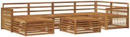 vidaXL Hoek loungeset 7-delig Naturel Acacia Hout