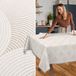 ANRO Tafelkleed Grijze cirkels Beige 140x100cm