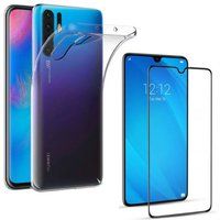 Phonillico® Hoesje voor Huawei P30 PRO + Volledig Gehard Glas Zwarte Rand
