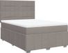 vidaXL Boxspringbed met matras, taupe, 160x200 cm, met stoffen bekleding