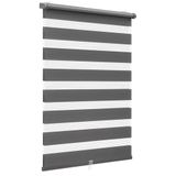 Sekey Dubbel rolgordijn klembevestiging zonder boren voor ramen, dubbel rolgordijn, 45 cm breed, duo-rolgordijn, jaloezie, zonwering, 45 x 130 cm, donkergrijs