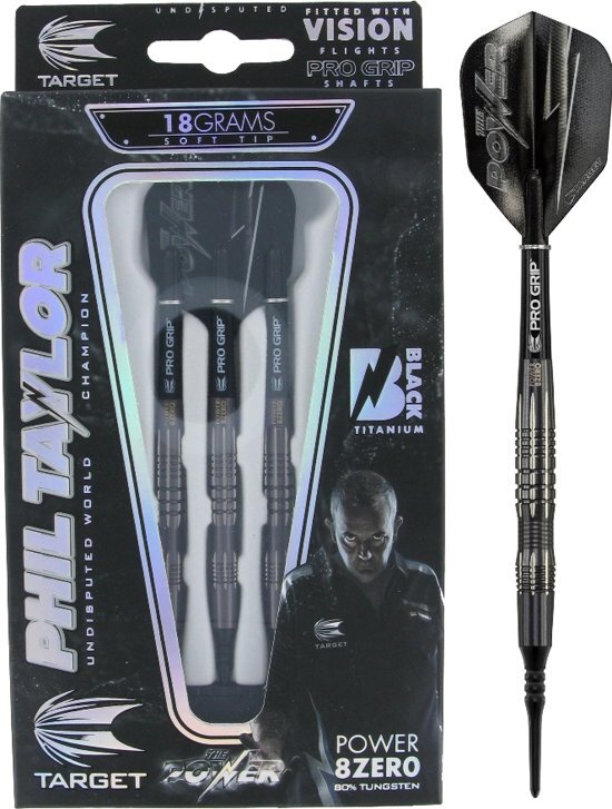 Target Softtip Power 8ZERO Black B 80% Taylor 18 gram Darts