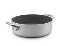 Pentole Agnelli ALSA106GPI32 serie Shark Skin inductie, lage braadpan, anti-aanbaklaag, met 2 handgrepen van roestvrij staal, 32 cm