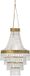 J-Line Kandelaarlampenkap - acryl - transparant/goud - small
