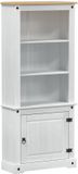 vidaXL Highboard Wit 74 x 38 x 170 cm Massief grenenhout