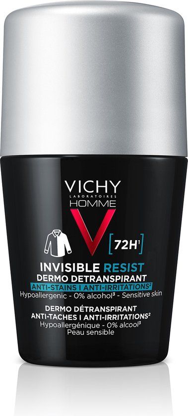 Vichy Homme Invisible Resist 72h Anti-transpirant Roller - 50ml