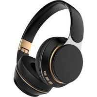 ELVANZA Bluetooth-hoofdtelefoon, opvouwbaar met krachtige bas, ruisonderdrukking, Bluetooth 5.0, zwart