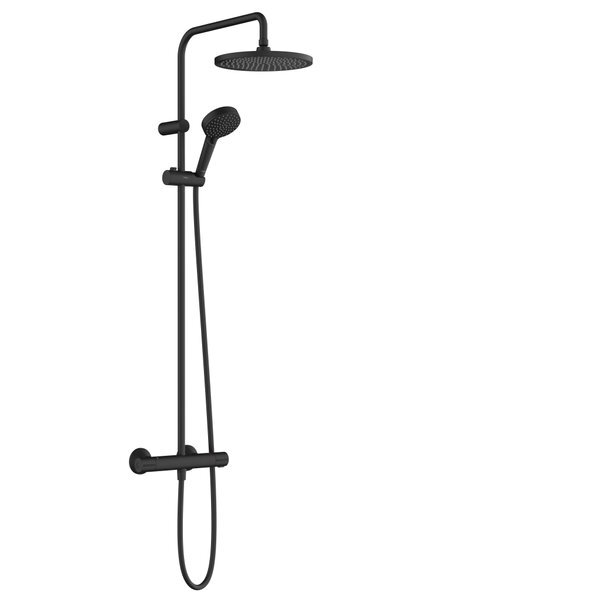 Hansgrohe Vernis 240 1jet Showerpipe met thermostaat mat zwart 26426670