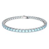 Swarovski Matrix Tennis armband 5660914 | Blauw | Gerhodineerd | Swarovski kristal