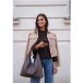 Sweater with round neck and ruffles at the hem