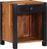 vidaXL Table de chevet marron acacia massif 40 x 35 x 50 cm