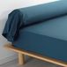 douceur d'intérieur, Kussensloop voor nekrol, 85 x 185 cm, perkalineblauw, 100% gemerceriseerd katoen