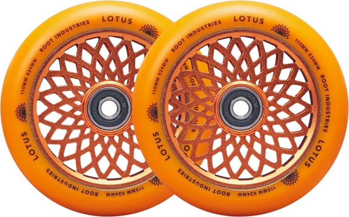MRO industries Root Lotus Stuntstep Wielen 2pc. - Radiant Orange