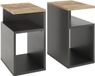 Vicco Elios Table de chevet – Lot de 2 chêne anthracite/doré