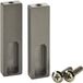 SOTECH 1 paire de supports latéraux NANO (montage sous-encastrée, 75 x 20 x 10 mm aluminium massif, optique titane) Support de garde-robe pour tubes de garde-robe design