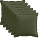 vidaXL Kussensloop 6 st houten groen 50 x 50 cm corduroy