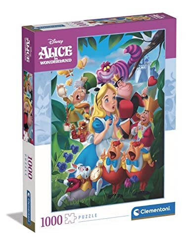 Clementoni Disney Alice In Wonderland-1000 puzzel voor volwassenen, gemaakt in Italië, meerkleurig, 39673