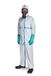 DuPont Tyvek 600 Plus | Beschermende kleding tegen chemicaliën met capuchon en naden, Medium, wit, 25