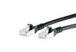 METZ CONNECT Cat.6A S/FTP câble réseau noir 1 m