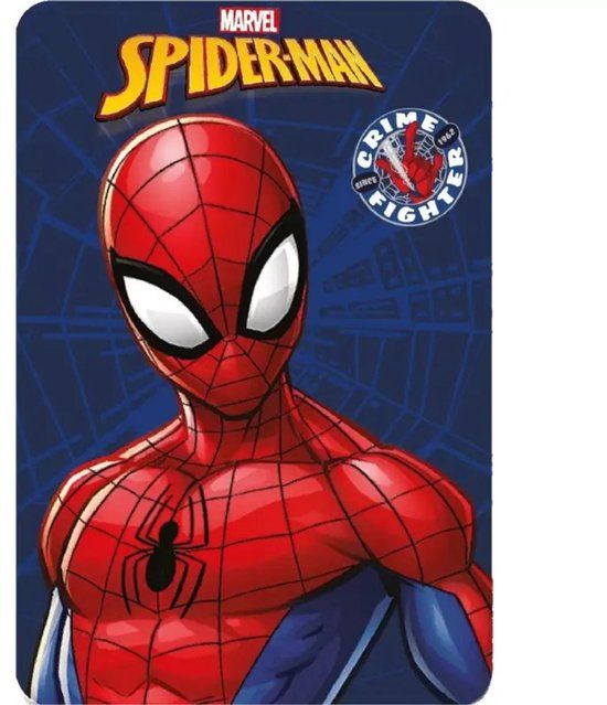 Spider-Man Fleece deken crime blauw 100 x 140 cm