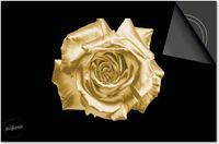 Dietrix Inductie Beschermer - 71x52 cm - Black en Gold - Gouden Roos