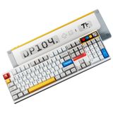 Ticktype DP104 Clavier américain anglais blanc USB + RF sans fil + Bluetooth