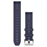 Garmin Quickfit® 22 Siliconen Horlogeband Blauw/Grijs/Zilverkleurig