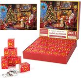 Merkloos / Sans marque Ecomspace Jigsaw puzzel 70 x 50 cm - Adventskalender 2025 met 24 dozen - 1008 puzzelstukjes - Kerstkalender countdown cadeaus - Volwassenen en kinderen