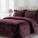 Icecat Ensemble de draps en satin, taille king size, 2 pièces, couleur prune