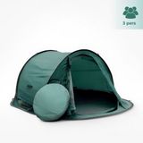 HUSH. Outdoor Hush outdoor - campingtent 2 tot 3 persoons - pop up systeem - met ophanghaakje en opbergvakken - inc. draagzak - groen