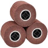 vidaXL Schuurrollers - 3 st - Bruin - 12 x 12 x 10 cm - Synthetische vezel
